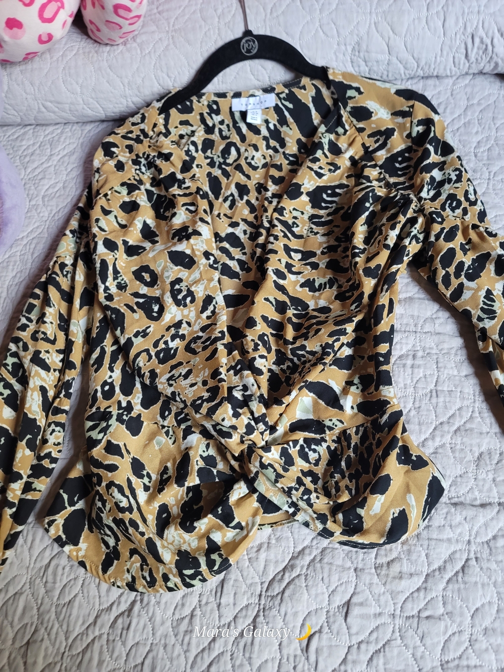 Topshop Long Sleeve Animal Print